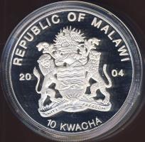 Malawi 2004. 10K Ag multicolor "Veszélyeztetett állatvilág - oroszlán" T:PP
