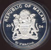 Malawi 2004. 10K Ag multicolor "Veszélyeztetett állatvilág - zsiráf" T:PP