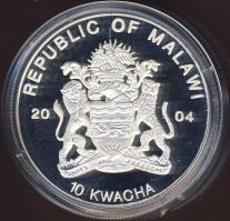 Malawi 2004. 10K Ag multicolor "Veszélyeztetett állatvilág - zebra" T:PP