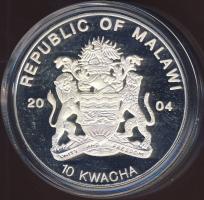 Malawi 2004. 10K Ag multicolor "Veszélyeztetett állatvilág - elefánt" T:PP