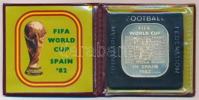 1982. "FIFA-Football VB Spanyolország" Ag emlékérem, eredeti tokban (35g/0.925/36x41mm) T:1(PP) ujjlenyomat