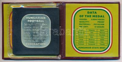 1982. "FIFA-Football VB Spanyolország" Ag emlékérem, eredeti tokban (35g/0.925/36x41mm) T:...