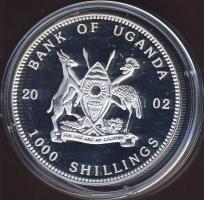 Uganda 2002. 1000Sh Ag multicolor "Tengeri élővilág - vörös hal" T:PP