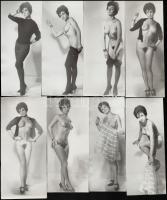cca 1969 A cicanadrág titkai, szolidan erotikus felvételek, 7 db vintage fotó, 17x7 cm és 18x8 cm között