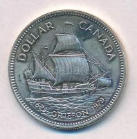 Kanada 1979. 1$ Ag Griffon-hajó tanúsítvánnyal T:2 Canada 1979. 1 Dollar Ag Griffon ship with certificate C:XF