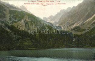 Tátra, Poprád-tó, Omladék-völgy. Dr. Trenkler Co. Tát. 22. / Poprád-See und Trümmertal (lyuk / pinhole)