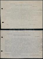 1941-1942 3 db okmány honvédség részére honvédelmi szolgáltatásként ideiglenese használatra átvett g...