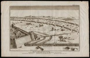 cca 1750 3 db katonai védmű, várfal metszetrajza, rézmetszet, papír, az "Histoire de Polybe&quo...