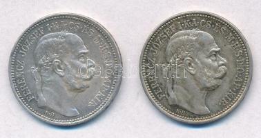 1915KB 1K Ag "Ferenc József" (2x) T:1-,2 patina
Adamo K5.1