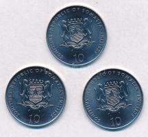 Szomália 2000. 10Sh Ni-acél "Ázsiai asztrológia - Patkány" + 10Sh Ni-acél "Ázsiai asz...