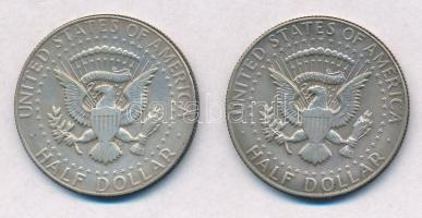 Amerikai Egyesült Államok 1968D-1969D 1/2$ Ag "Kennedy" (2xklf) T:1-,2
USA 1968D-1969D 1/...