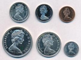 Kanada 1967. 1c Br + 5c Ni + 10c Ag + 25c Ag + 50c Ag + 1$ Ag T:1-(PP)
Canada 1967. 1 Cent Br + 5 C...