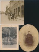 cca 1900 8 db nagyrészt városképes keményhátú fotó  13x10 cm