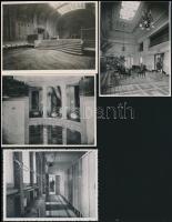 cca 1940 9 db Budapest, Szolnok városképes fotó, hátoldalt feliratozva 9x12 cm