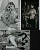 cca 1988 Modern nők, szolidan erotikus fényképek, 7 db mai nagyítás, 15x10 cm