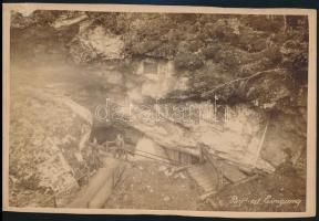 1891 Dobsina, jégbarlang bejárata keményhátú fotó 16x11 cm