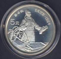 Kína 1989. 5Y Ag "Guo Shoujing - tudós" T:PP Csak 8500db!