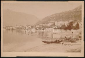cca 1890 Genova, Locarno 3 db keményhátú fotó  /  Italy photo 16x12 cm