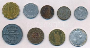 11db-os zseton és játékpénz tétel, mind klf T:1-,2