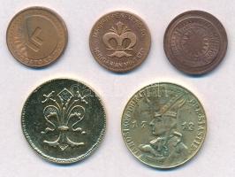 Vegyes: 5db-os látogatói emlékérem tétel benne MNB és Magy Pénzverő illetve több körmöcbányai T:vegy...