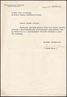 1969 Kádár János gépelt köszönőlevele Kisházi Ödön ET elnökhelyettes részére, fejléces papíron, Kádá...