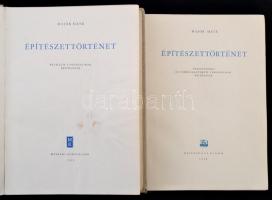 Major Máté: Építészettörténet 1-2. kötet. Bp., 1954-1955, Építésügyi-Műszaki. Kiadói egészvászon-köt...