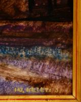 Ifj. Keleti Jenő (1943-1999): Erdő részlet. Olaj, farost, jelzett, keretben, 50×70 cm