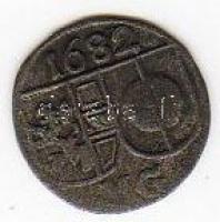 Österreich/Salzburg, 1682, 1 Pfennig, Billon, K.M.186, Max Gandolph, Erh.: ss / nagyon szép