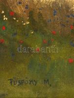 Püspöki jelzéssel: Parasztház az út szélén. Olaj, vászon, 60×80 cm