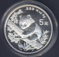 Kína 1995. 5Y Ag "Panda" T:PP