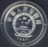 Kína 1989. 10Y Ag "Veszélyeztetett állatok - őz" T:PP Csak 10000db!