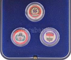 1993- 50Ft Cu-Ni (3xklf) hátoldalukon a mentők, tűzoltóság és a rendőrség címereivel festett forgalmi érmék, dísztokban T:2
