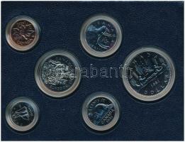 Kanada 1981. 1c-1$ (6xklf) forgalmi sor eredeti tokban T:1 Canada 1981. 1 Cent - 1 Dollar (6xdiff) coin set in original case C:UNC