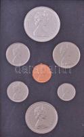 Kanada 1974. 1c-1$ (7xklf) forgalmi sor eredeti tokban, közte 1974. 1$ Ag 100 éves Winnipeg T:1 a tok sérült Canada 1974. 1 Cent - 1 Dollar (7xdiff) coin set in original case, with 1974. 1 Dollar Ag Winnipeg Centennial C:UNC case is damaged