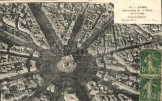 Paris, Panorama de la Place de lEtoile pris en ballon / aerial view from a balloon, TCV card (EK)