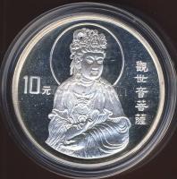 Kína 1997. 10Y Ag "Guanyin - a könyörületesség istennője" T:BU