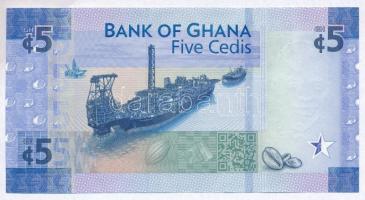 Ghána 2017. 5C "A ghánia központi bank 60. évfordulója" emlékbankjegy T:I-
Ghana 2017. 5 ...