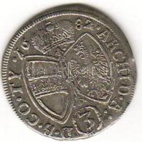 Österreich, 1682 Hall, 3 Kreuzer, Silber, K.M.624, Leopold I, Erh.: vz mit kleine RF / kiváló kicsi peremhibával