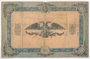 Orosz Polgárháború / Dél-Oroszország / Wrangel Hadserege 1919. 1000R T:III- szakadás 
Russian Civil...