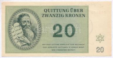 Német Harmadik Birodalom / Cseh-Morva Protektorátus / Theresienstadt gettó 1943. január 1. 20 helyi ...