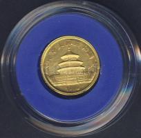 Kína/Népköztársaság 1989. 5Y Au "Panda" 1,5552g T:exBU k., enyhén hajlott