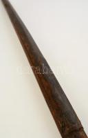 XIX. sz. Antik fokos, fémberakásos díszített fa nyéllel. / Iron headed axe with inlayed wood body. 8...