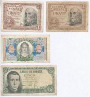 Spanyolország 1938. 2P + 1951. 5P + 1953. 1P (2x) T:III- Spain 1938. 2 Pesetas + 1951. 5 Pesetas + 1953. 1 Peseta (2x) C:VG Krause 95, 140, 144