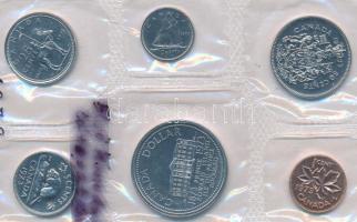 Kanada 1973. 1c-1$ (6xklf) forgalmi sor lezárt fólia tokban T:1 Canada 1973. 1 Cent - 1 Dollar (6xdiff) coin set in sealed foil packing C:UNC