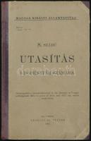 1903 Magyar Királyi Államvasutak (MÁV) 8. számú utasítás. A főpénztár számára. Félvászon kötésben, Légrády Testvérek, 66 p.