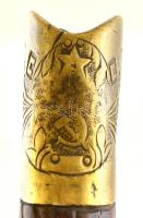 cca 1920 Saska, szovjet kozák kard, szablya, szovjet címerrel és szimbólumokkal / Russian/Soviet Kos...