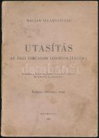 1951 Magy Államvasutak (MÁV) Utasítás az őszi forgalom lebonyolítására. Papírkötésben, 58 p.