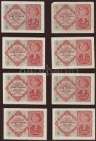 Ausztria/Osztrák-Magyar Bank 1916. 1K (6x) zöld, vízszintes "Deutschösterreich" fny-sal + 1917. 2K (3x) zöld, vízszintes "Deutschösterreich" fny-sal + 1922. 2K (11x), 10K (2x) T:I,II + Német Császárság 1906-1914. 20M (6x) T:II,III + Kurland 4db szükségpénz "Kurusche Notgeld" T:II/III