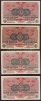 Ausztria/Osztrák-Magyar Bank 1916. 1K (6x) zöld, vízszintes "Deutschösterreich" fny-sal + ...