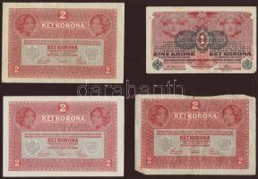Ausztria/Osztrák-Magyar Bank 1916. 1K (6x) zöld, vízszintes "Deutschösterreich" fny-sal + ...